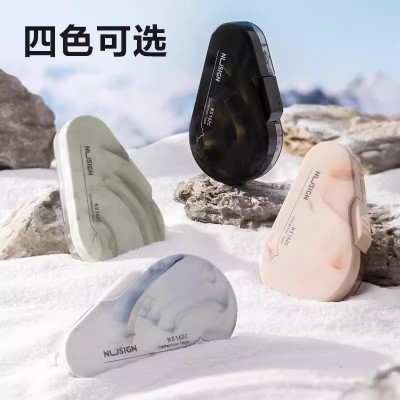得力纽赛按动修正带可换替芯静音改正带中小学生专用大容量涂改带