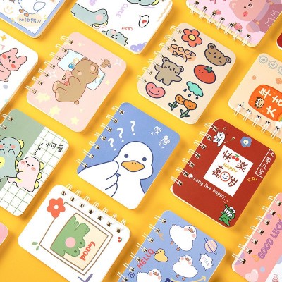 A7线圈本高颜值80张160页卡通横线内页小学生随身携带迷你小本子