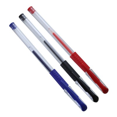 聚点中性笔0.5MM黑色水性笔办公文具碳素笔签字笔子弹头笔散装