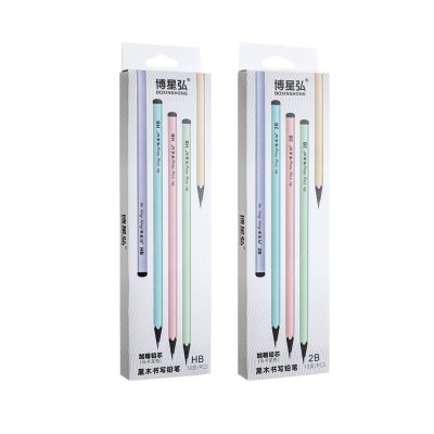黑木铅笔加粗芯三角杆小学生铅笔1-3年级专用HB/2B儿童书写 练字笔